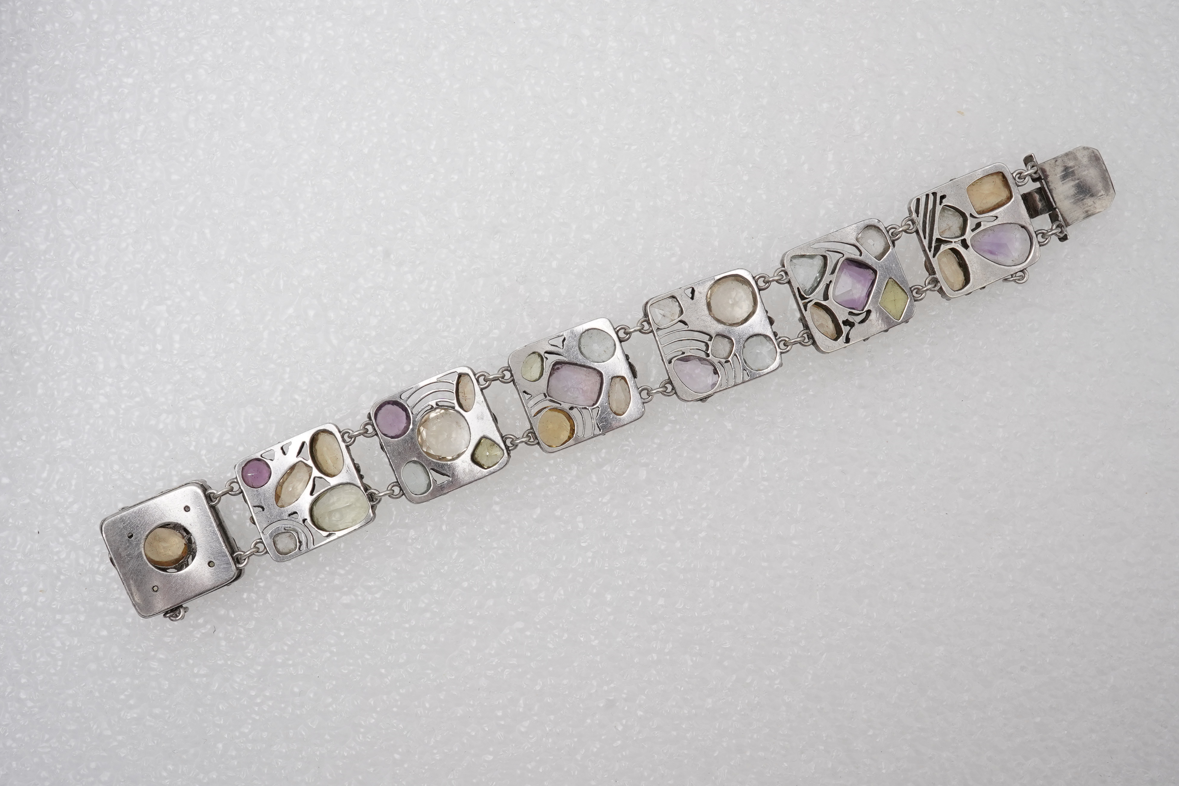 Attributed to Bernard Instone, an Arts & Crafts gem-set bracelet, 1920s